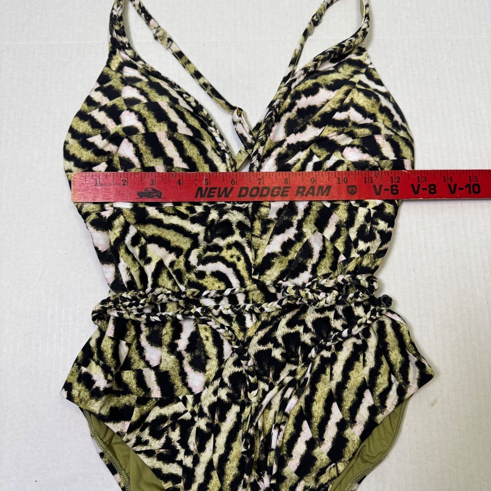 SeaFolly MANDALAY PLUNGE ANIMAL PRINT MAILLOT ONE PIECE SWIMSUIT Size 6 NWOT - Picture 5 of 8